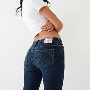 TRUE RELIGION JENNIE MID RISE CURVY SKINNY JEAN in Indigo Upgrade